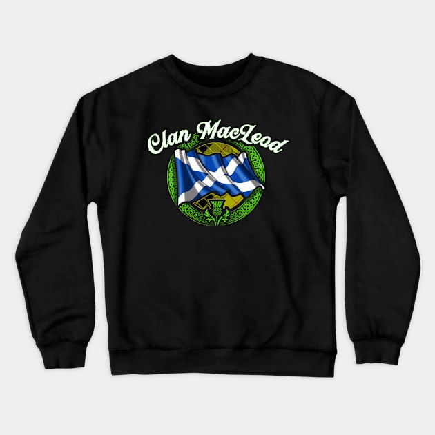 Scottish Flag Clan MacLeod Crewneck Sweatshirt by Celtic Folk